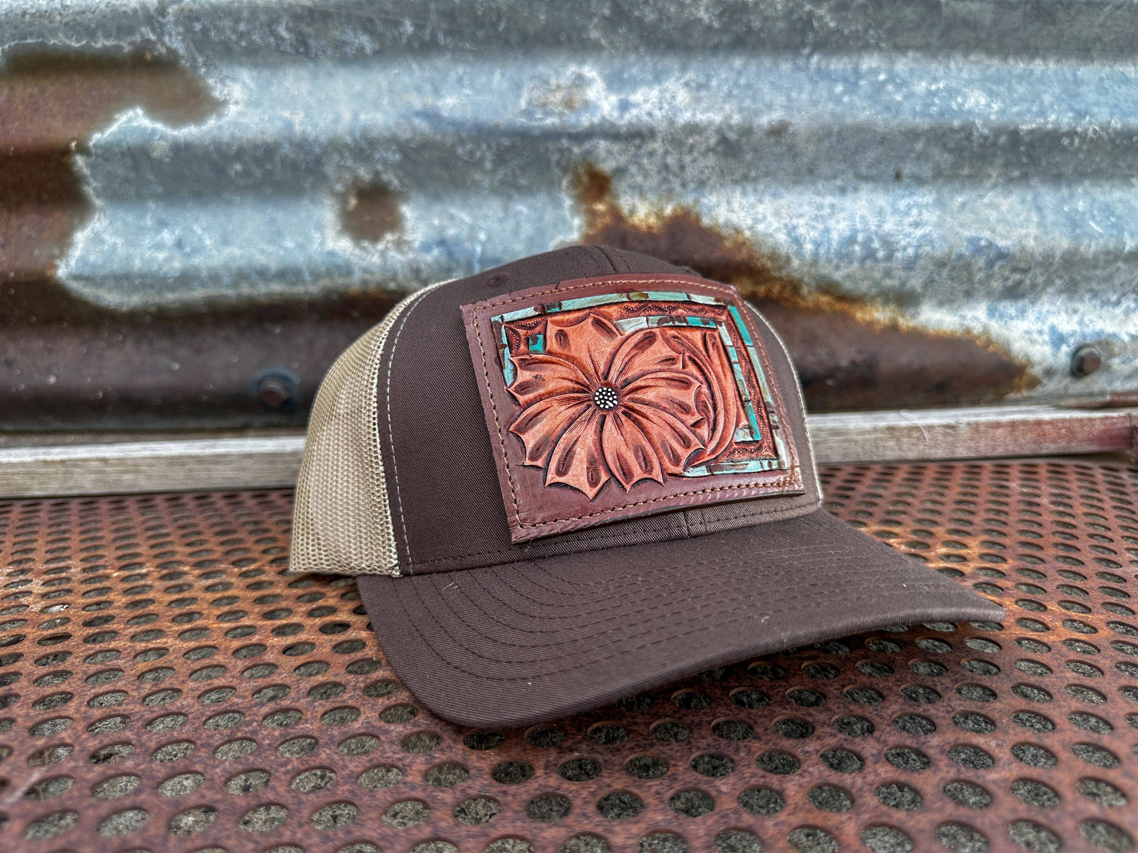 Tooled Daisy Patch Trucker