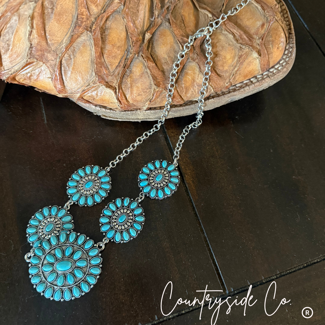 Turquoise Rodeo Bloom Necklace