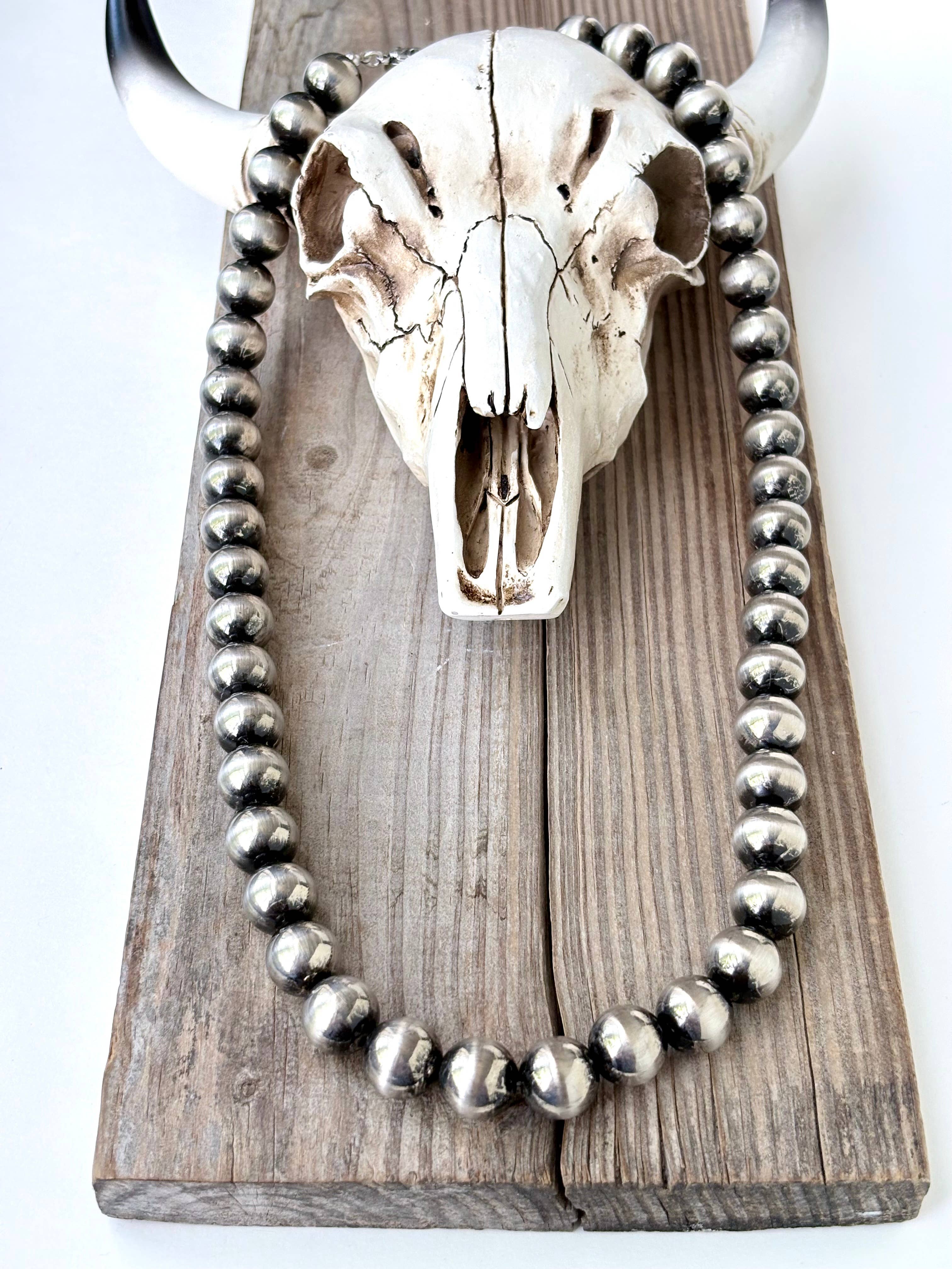 10MM Navajo Pearl Style Necklace-24"