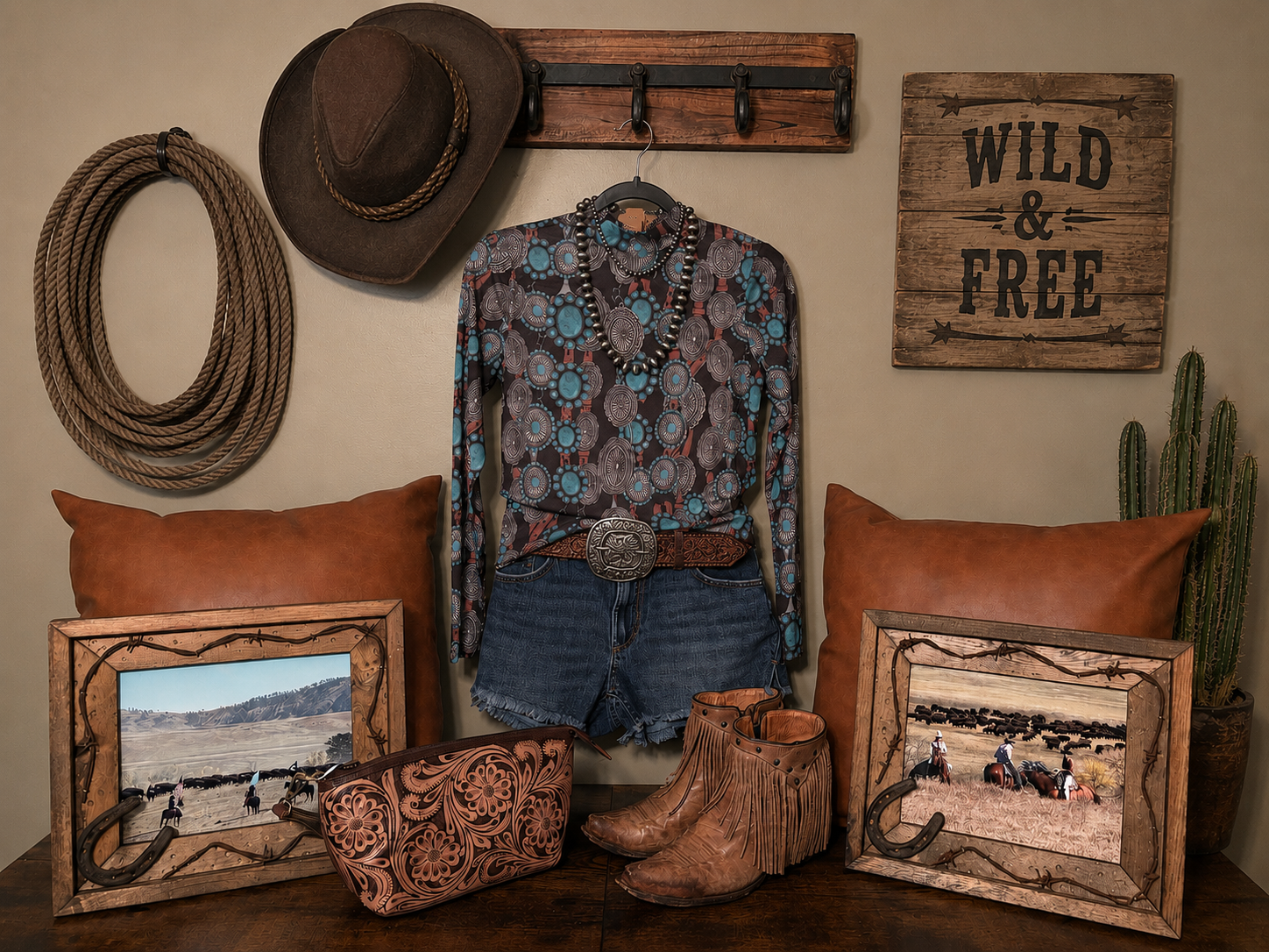 Concho Nights Mesh Top