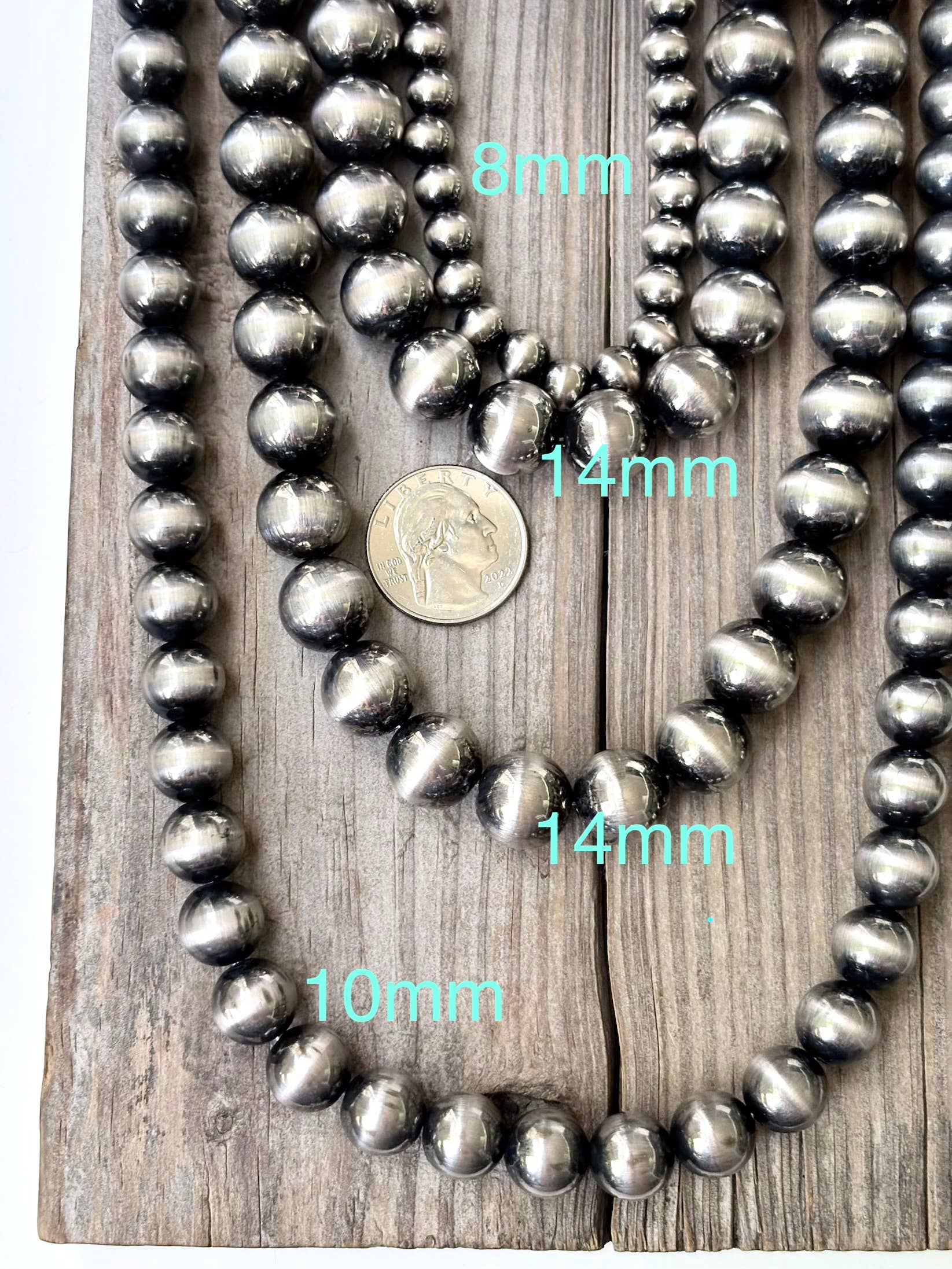 10MM Navajo Pearl Style Necklace-30"