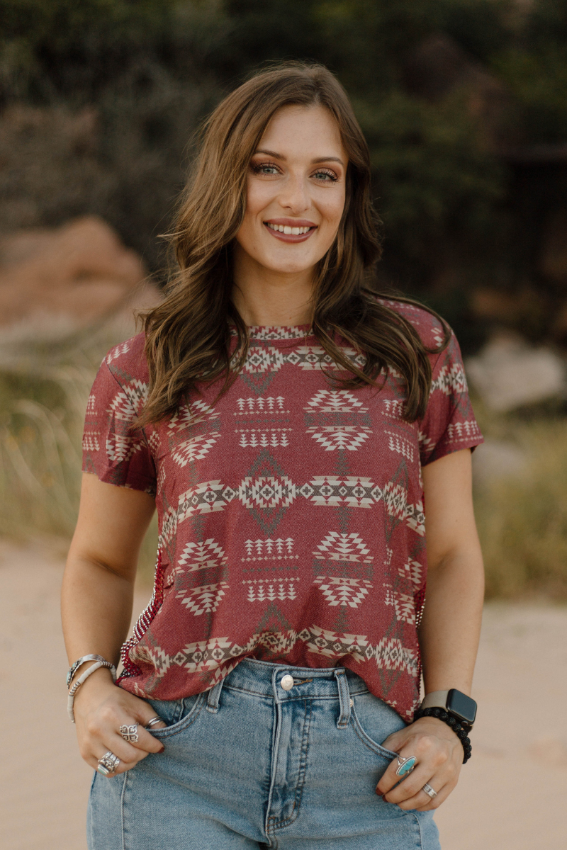 Desert Dusk Mesh Top
