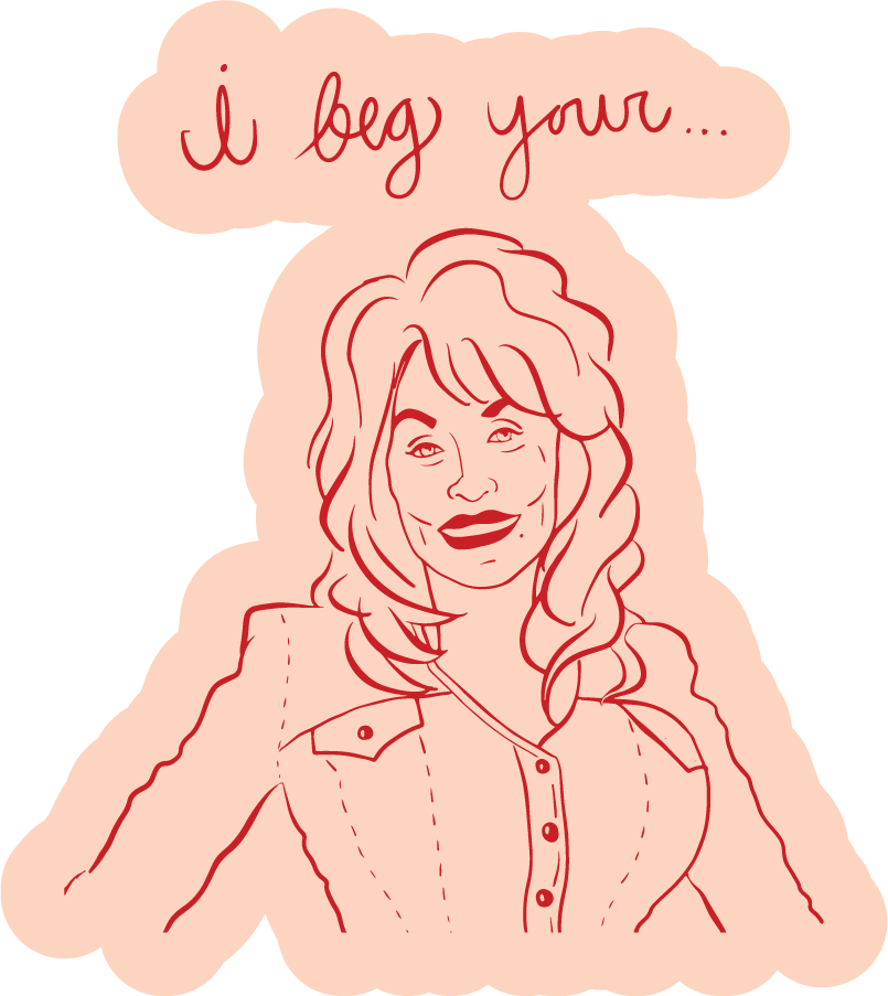 I Beg Your Parton Sticker