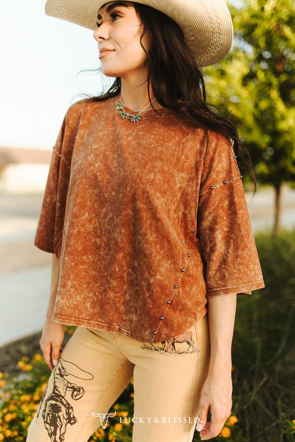 Rust and Rivets Oversized Tee