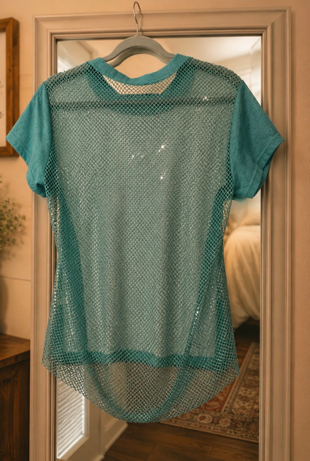 Turquoise Soul Mesh Top