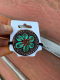 Tooled Leather Hair Tie