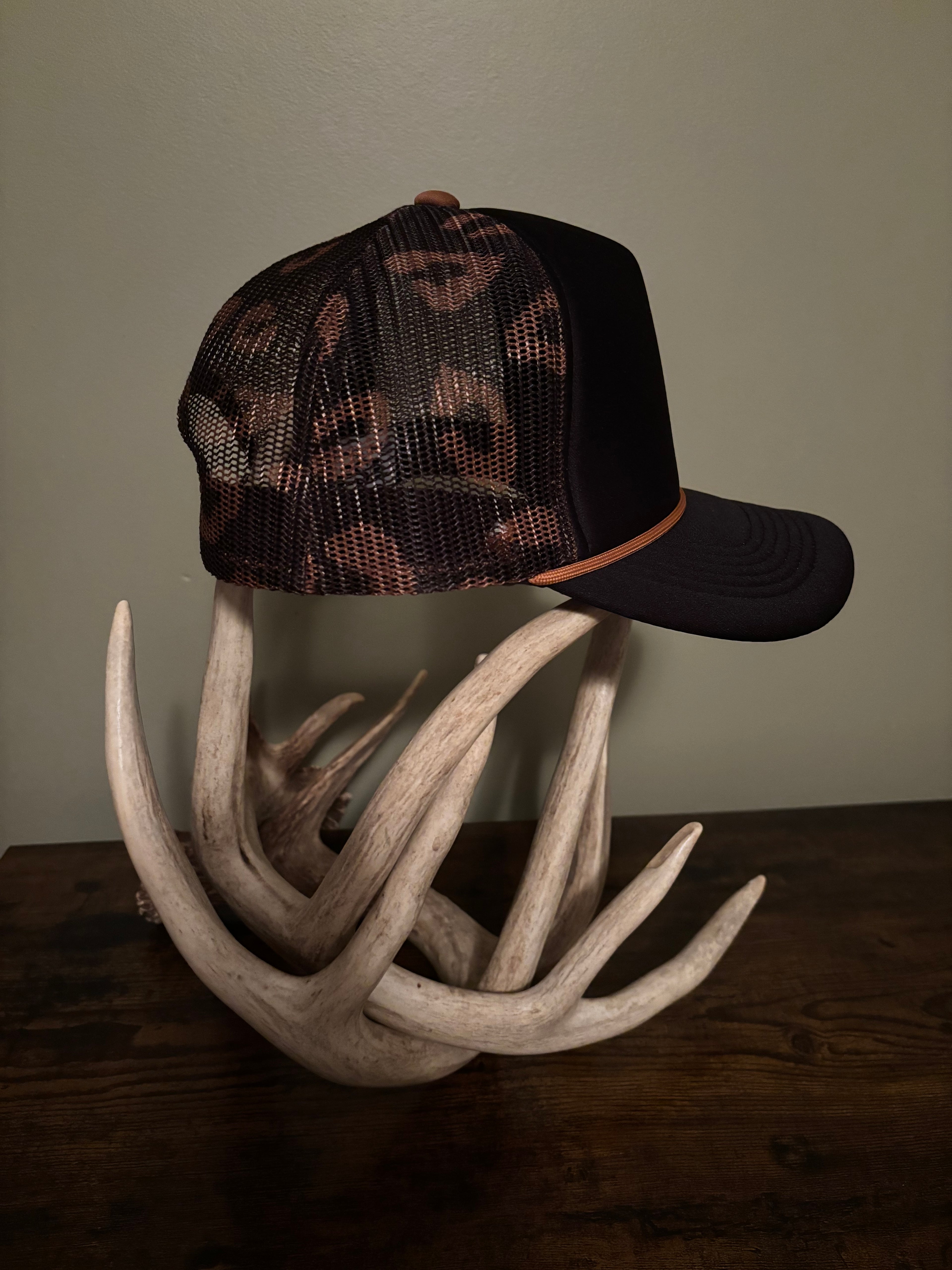 Black Ranch Leopard Trucker
