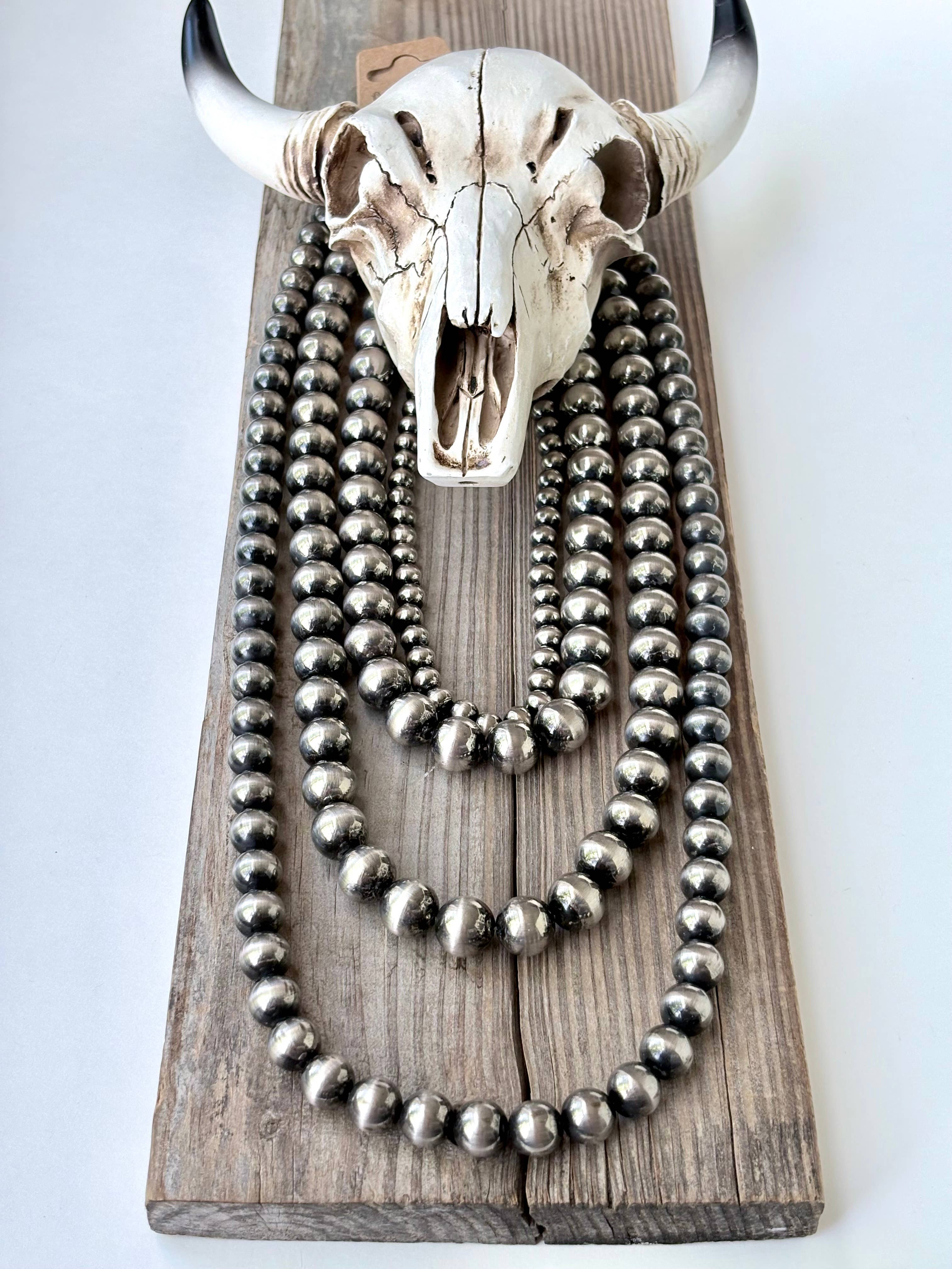 10MM Navajo Pearl Style Necklace-24"