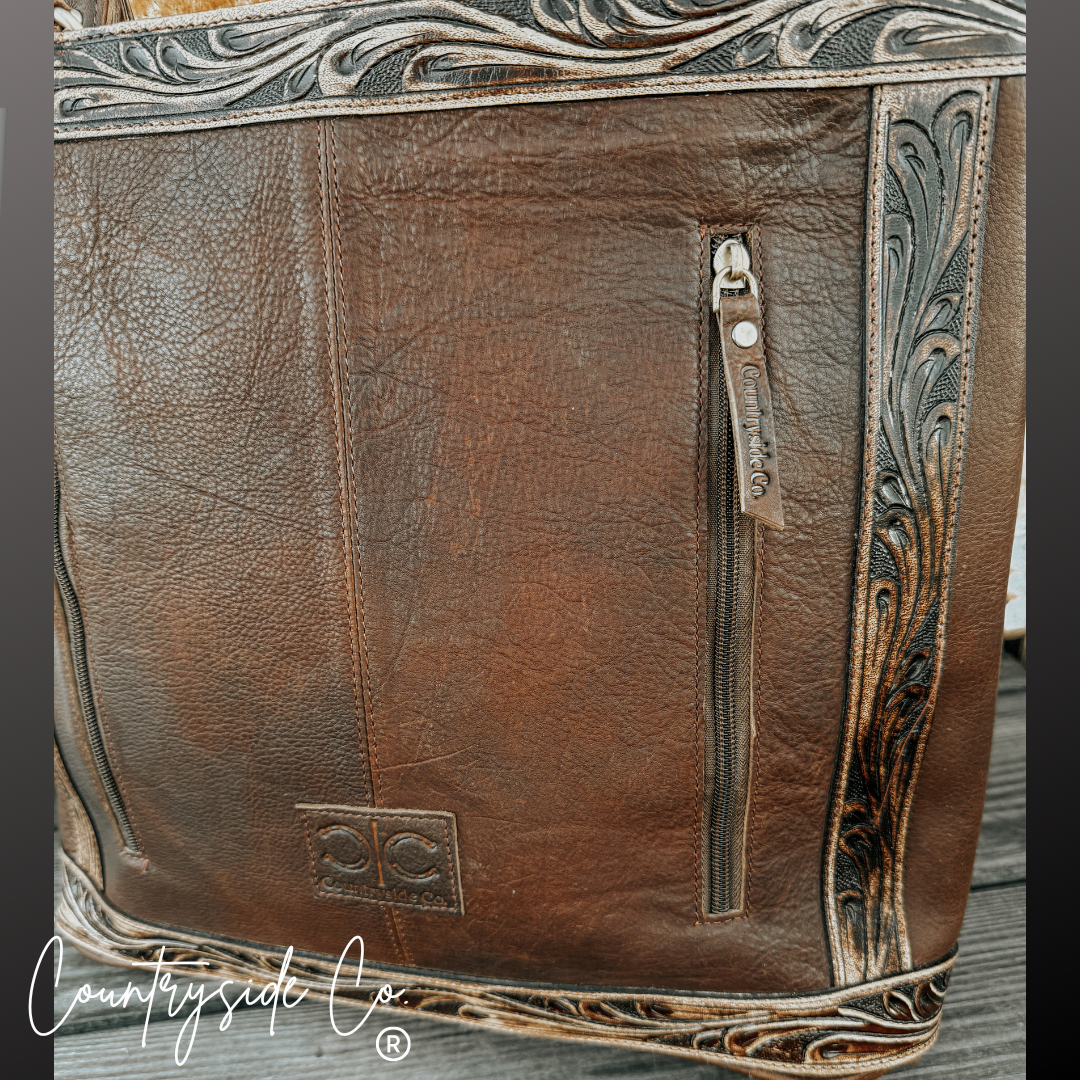 Countryside Tooled Leather Tote