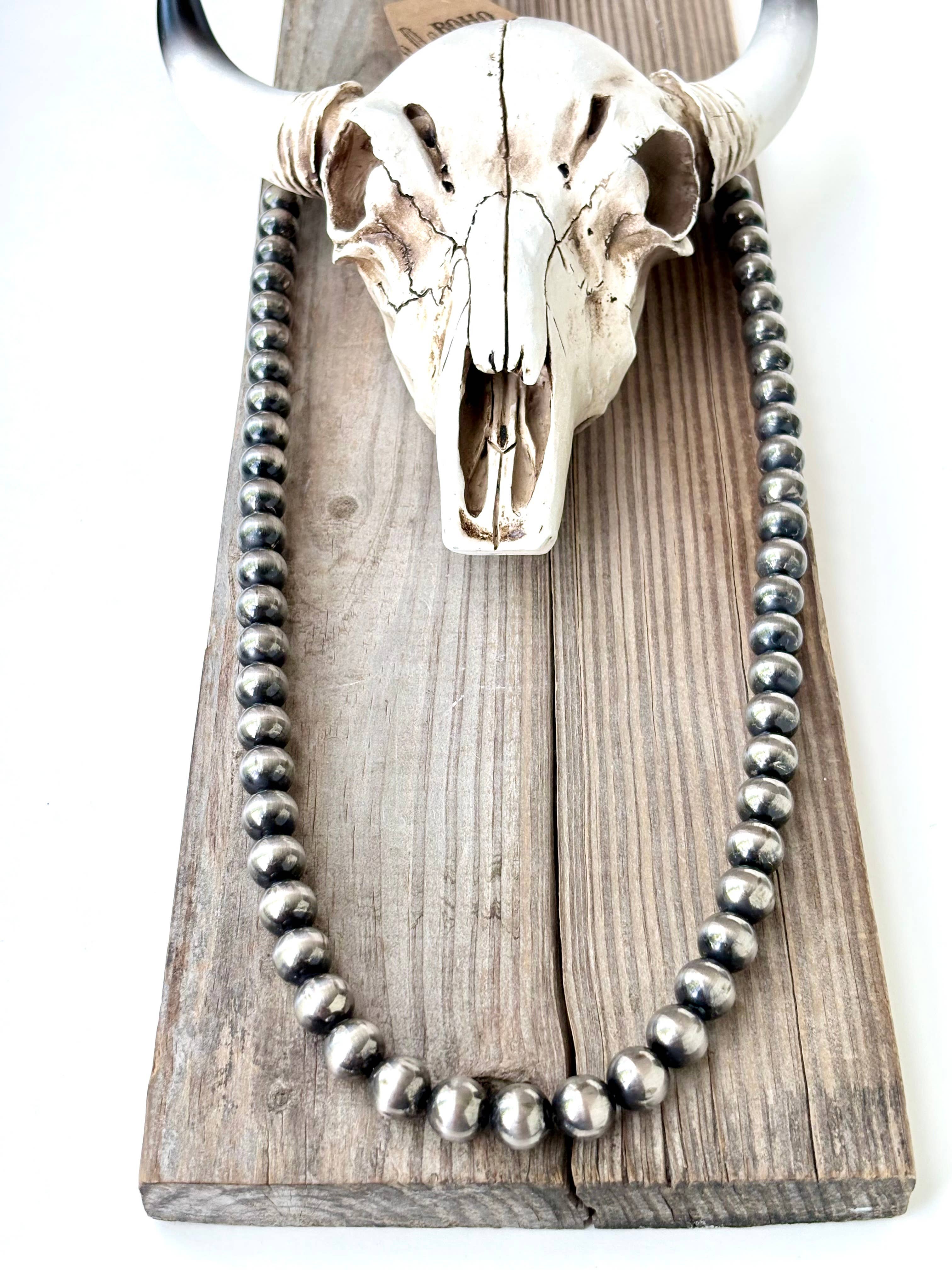 10MM Navajo Pearl Style Necklace-30"