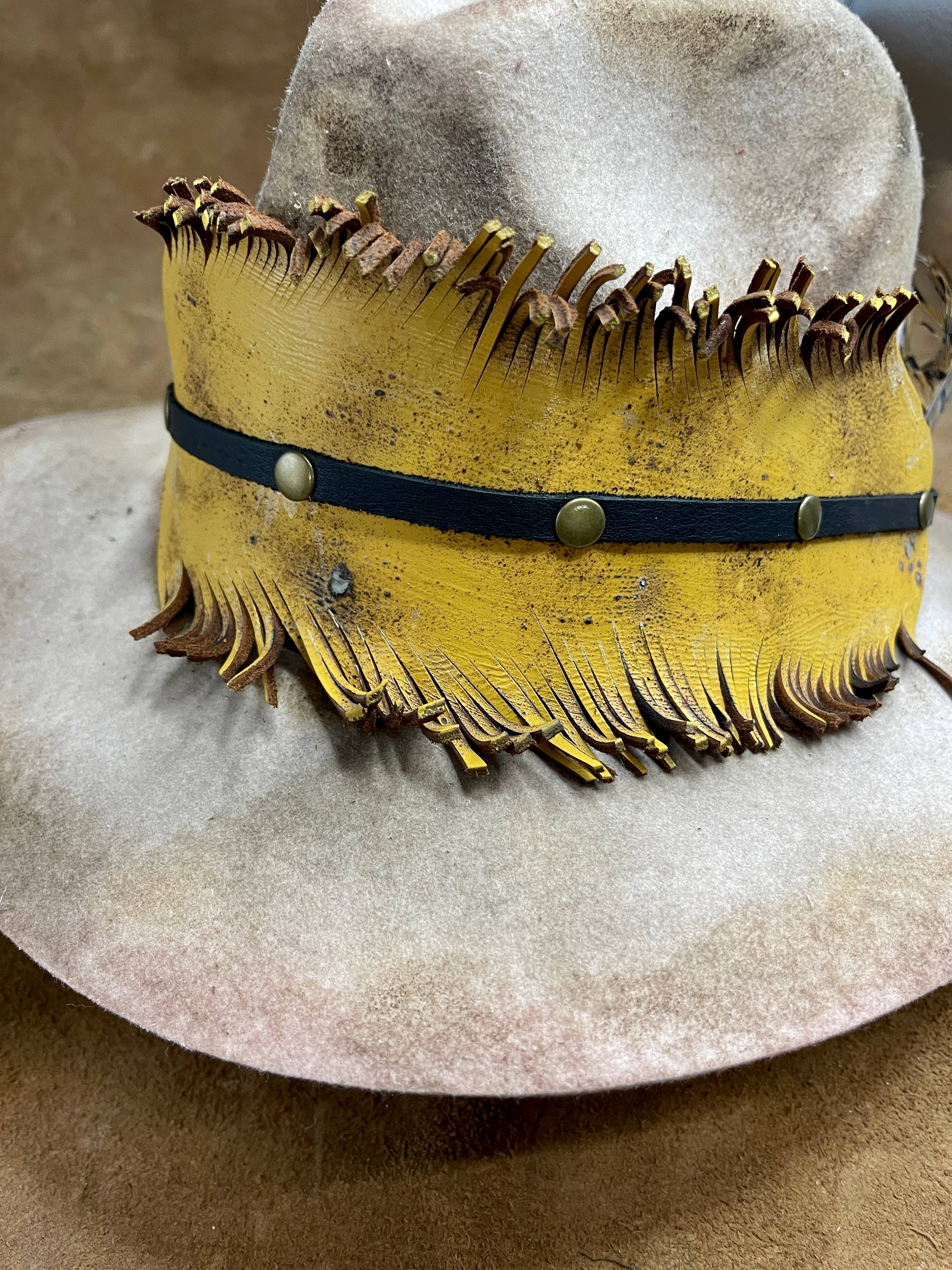 Mustard Fringe Hat Band