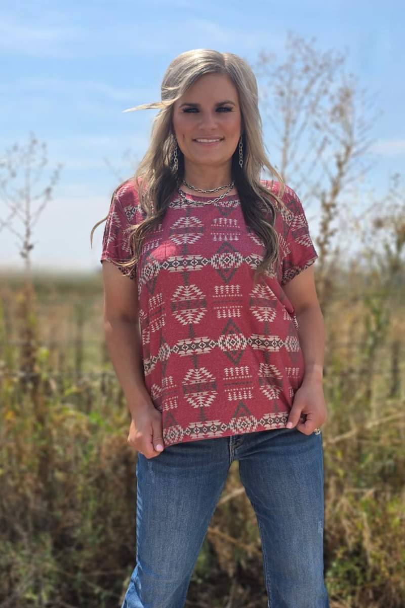 Desert Dusk Mesh Top