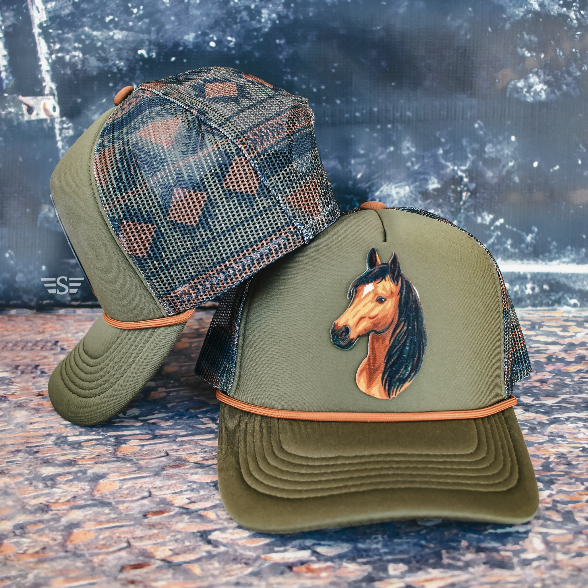 Olive Mare Trucker