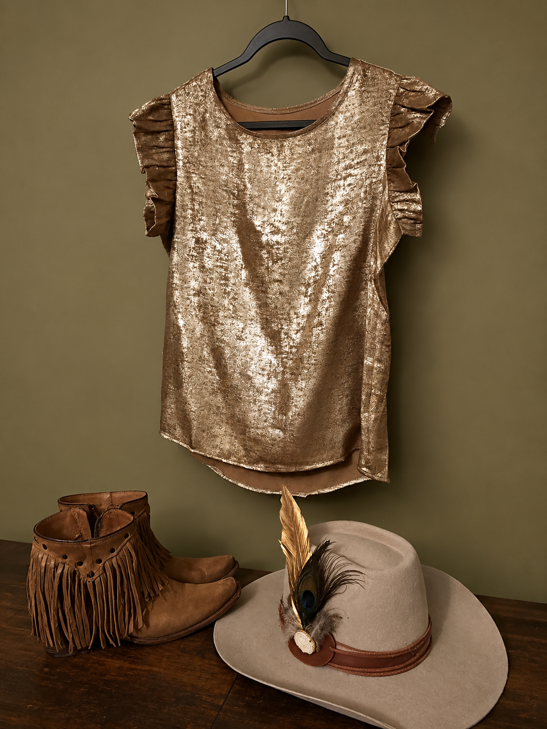 Golden Hour Ruffle Top