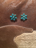 Turquoise Wildflower Stud Earrings