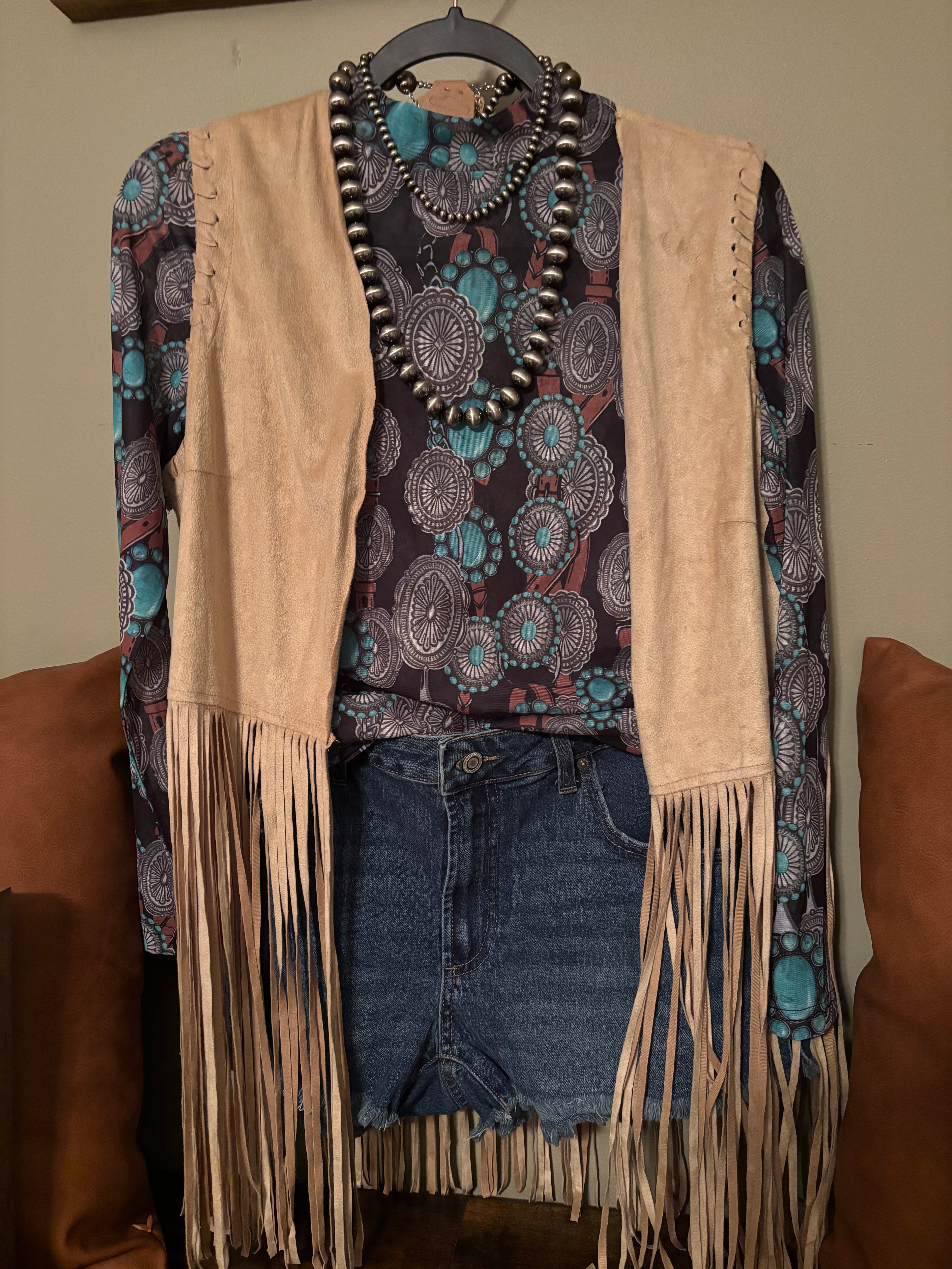 Concho Nights Mesh Top