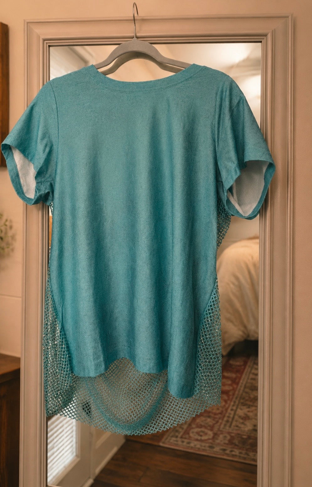 Turquoise Soul Mesh Top