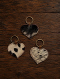 Wild at Heart Cowhide Keychain
