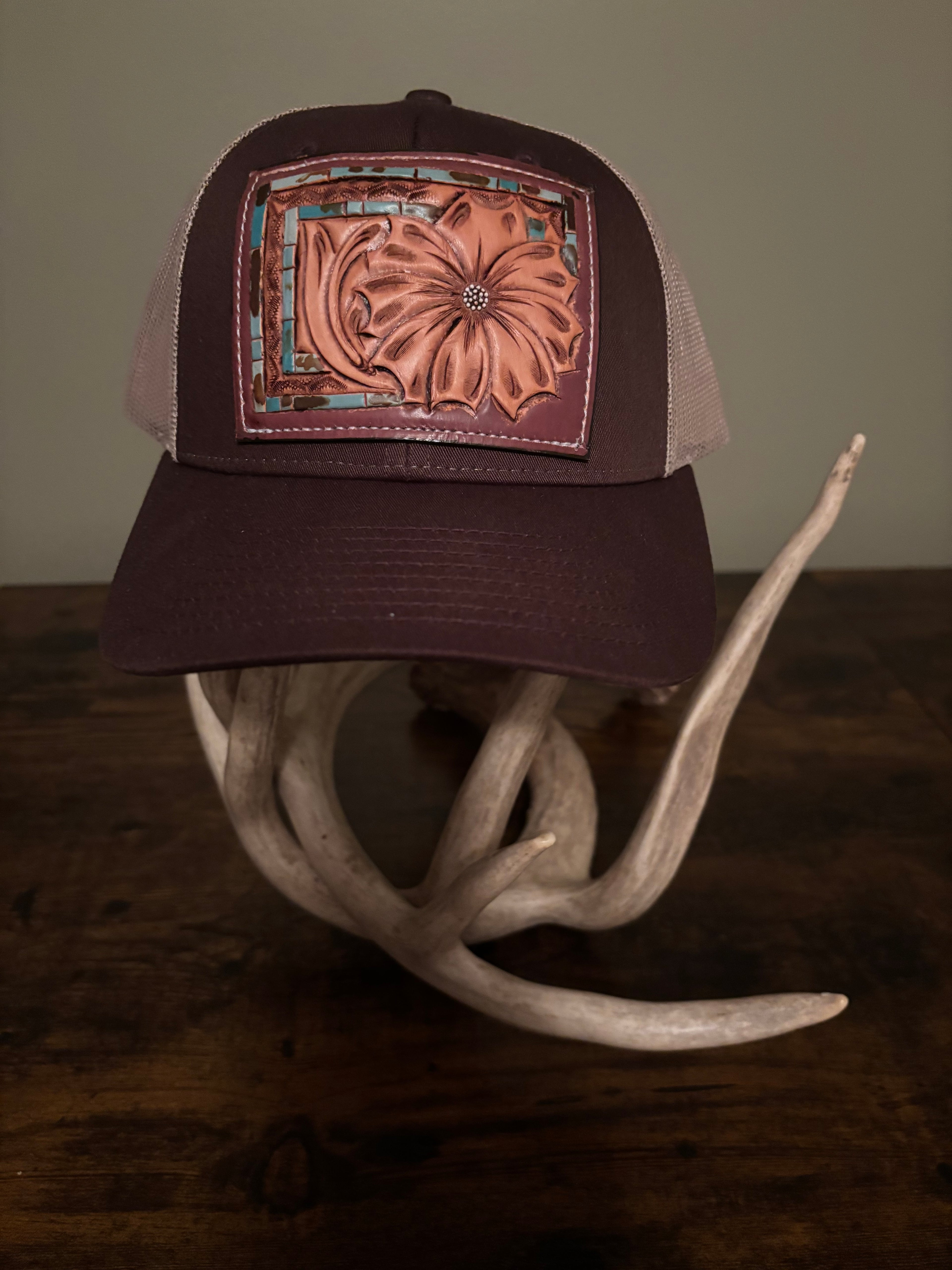 Tooled Daisy Patch Trucker