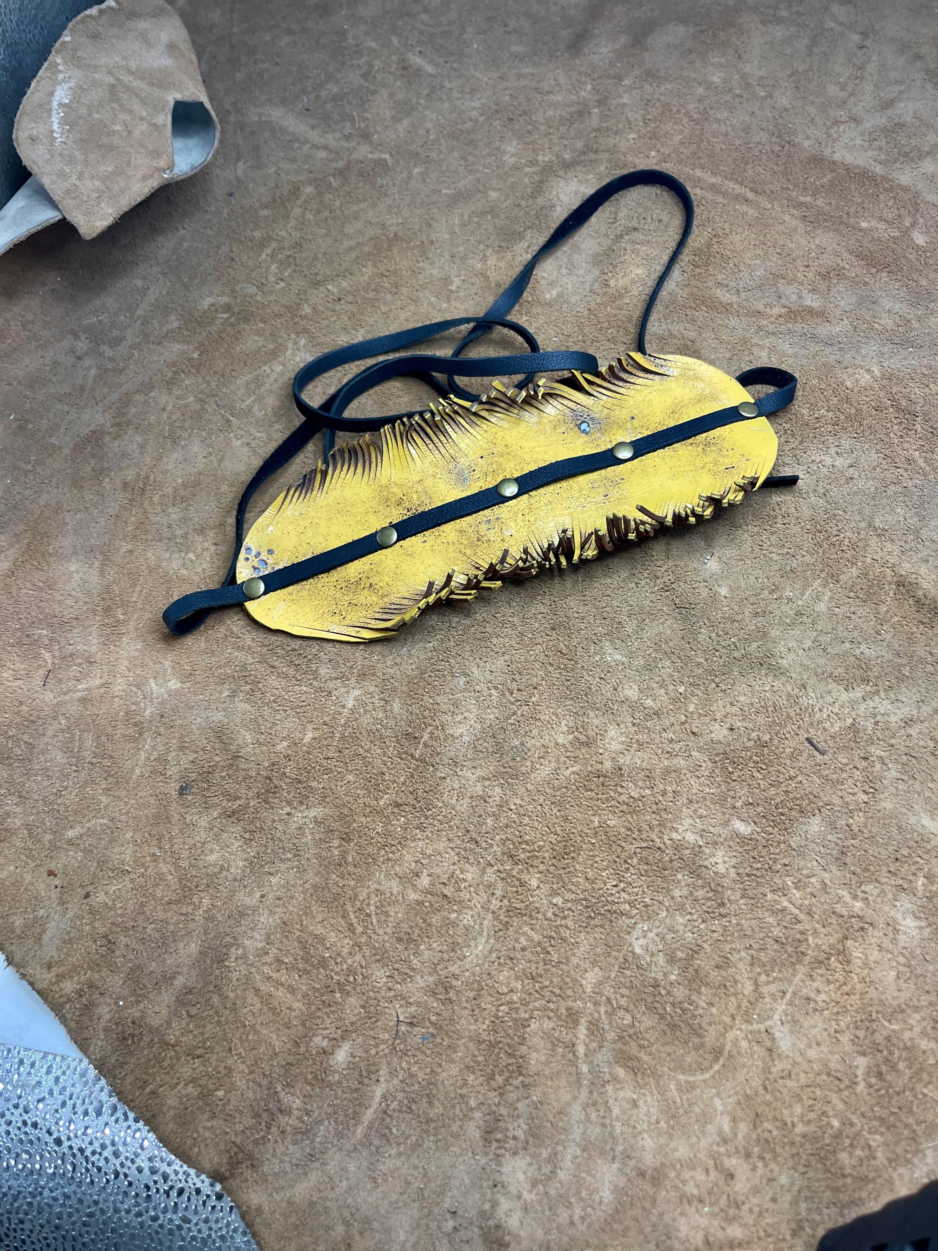 Mustard Fringe Hat Band