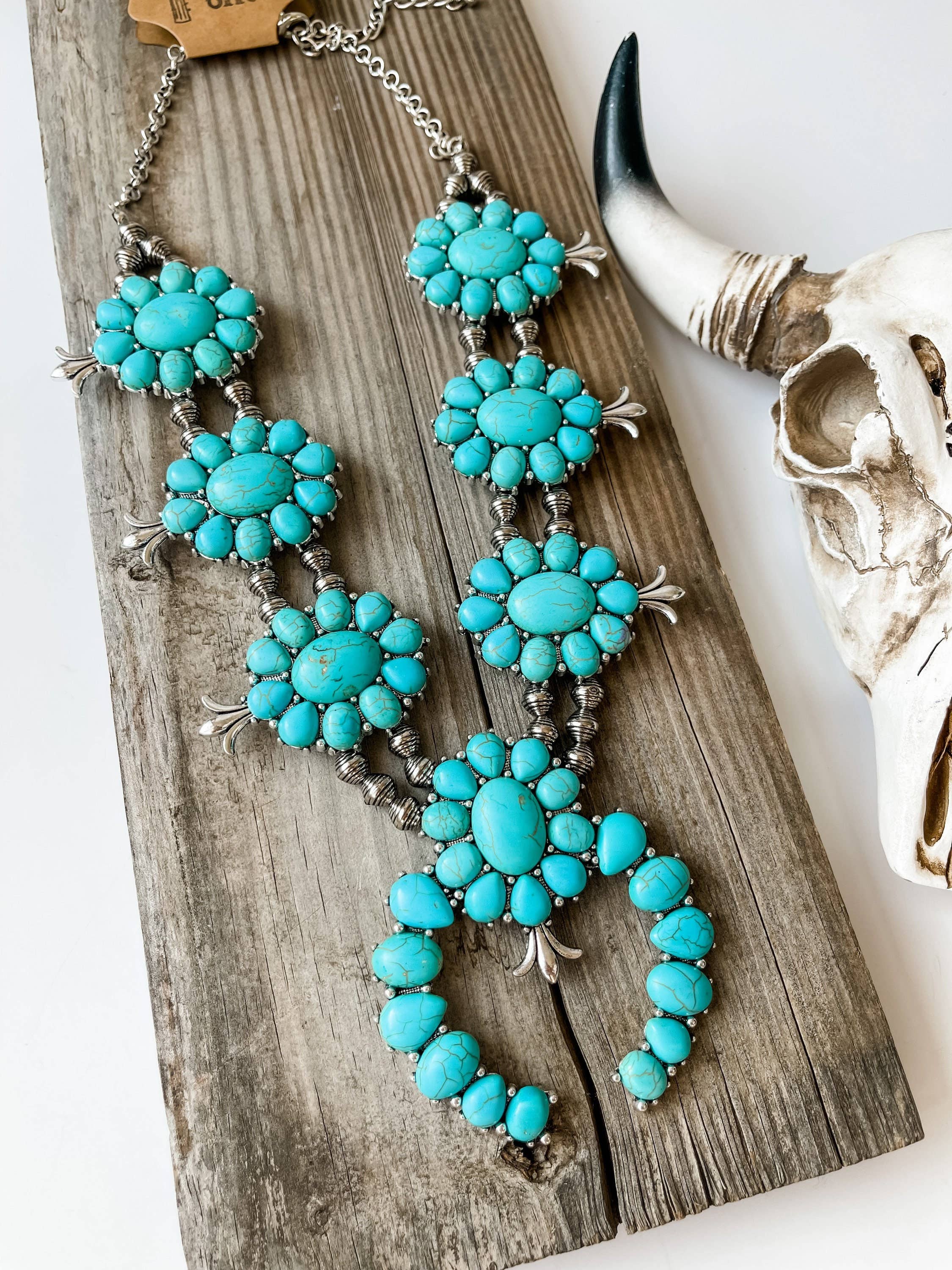 Turquoise Squash Blossom Necklace
