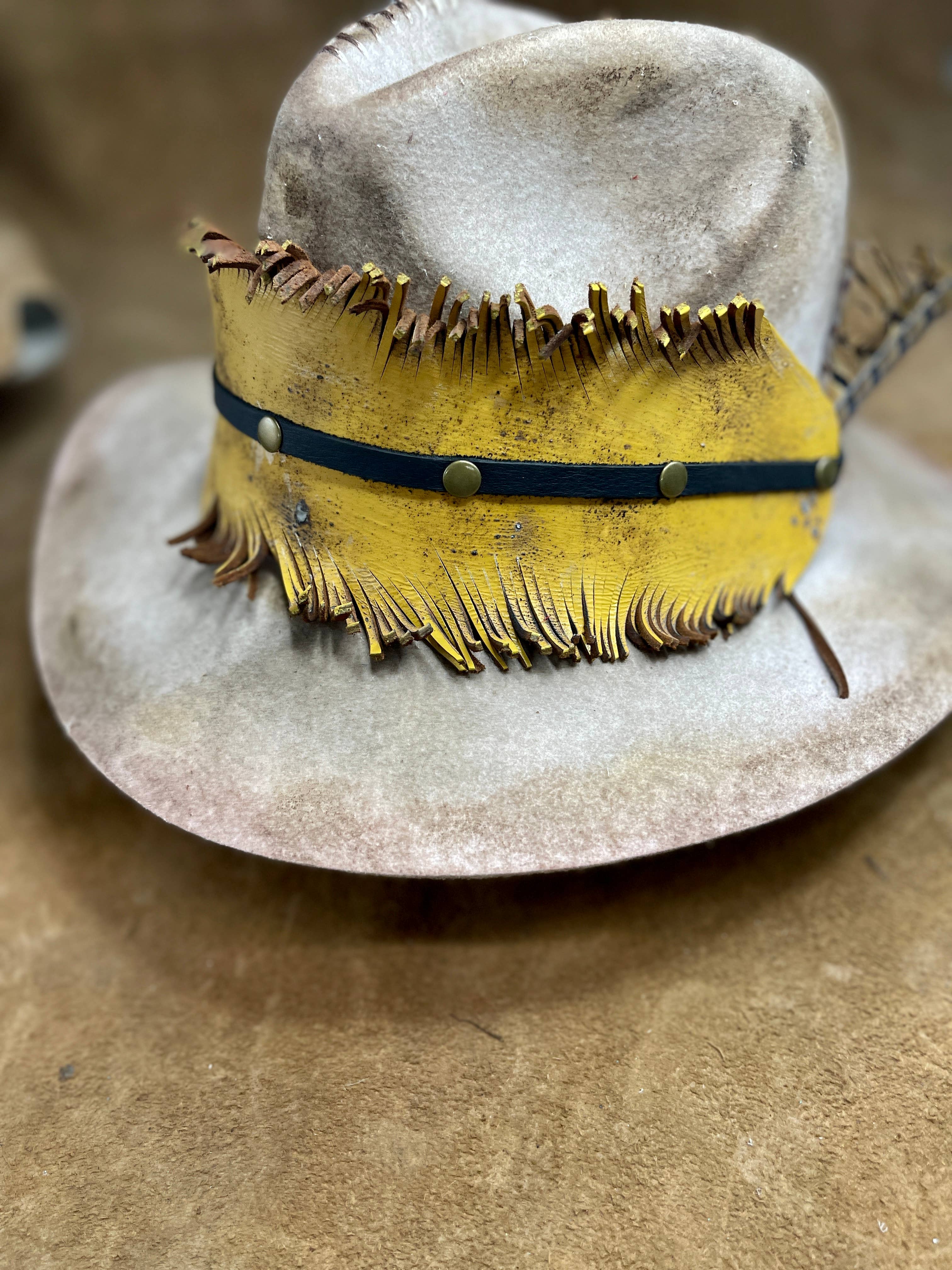 Mustard Fringe Hat Band
