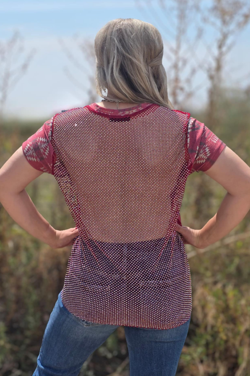 Desert Dusk Mesh Top