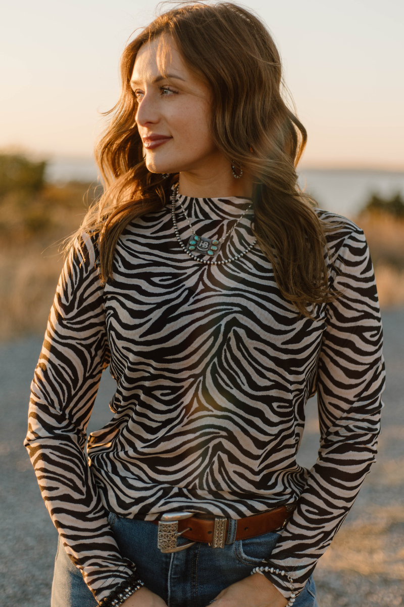Wild Side Mesh Top
