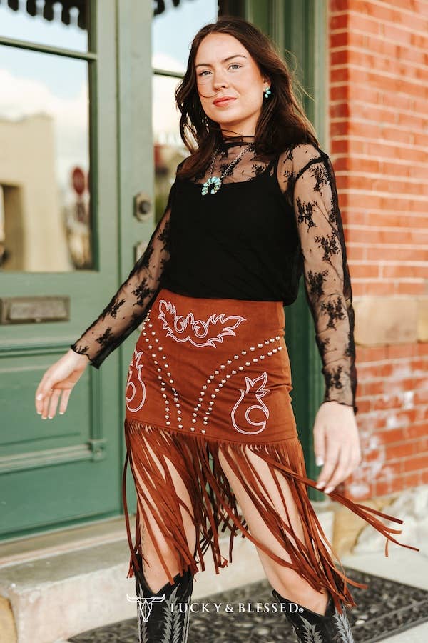 The Honky Tonk Fringe Skirt