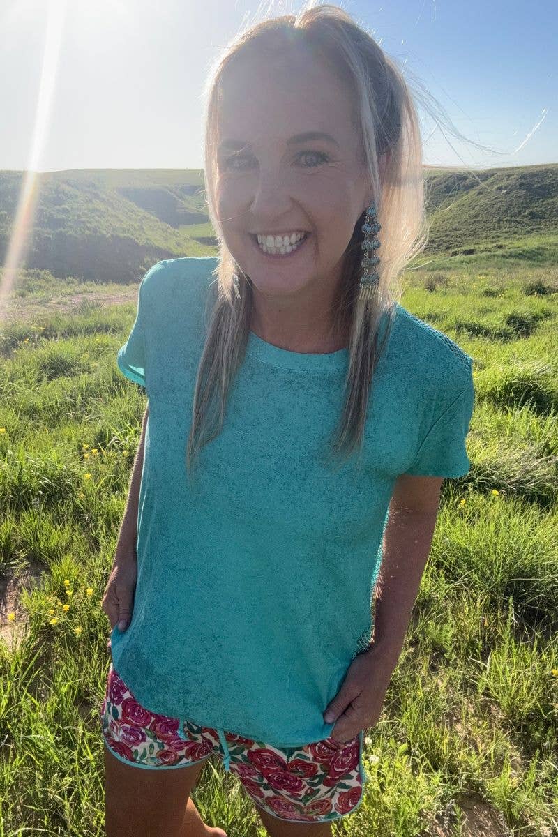 Turquoise Soul Mesh Top