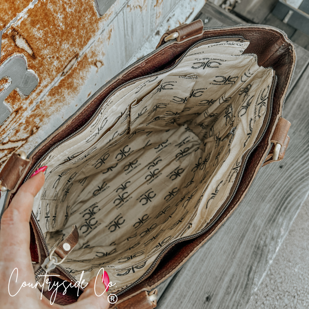 Countryside Tooled Leather Tote